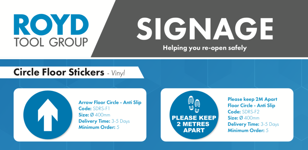 Royd Tool Group Covid-19 Signage Sheet